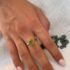anello peridoto (o olivina) grezzo